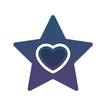 Star love logo element design template icon Stock Illustration