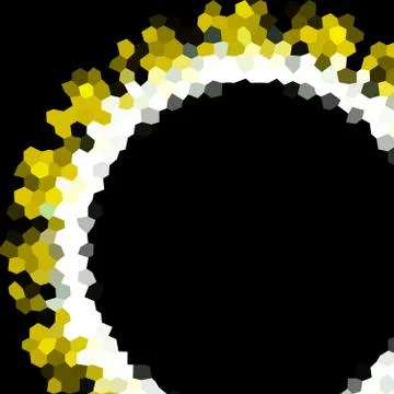 Star low poly hexagon style vector mosaic background Stock Illustration