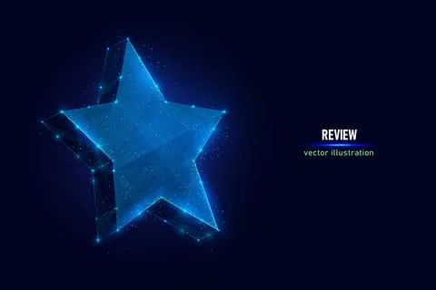 Star low poly vector illustration Stock Illustration