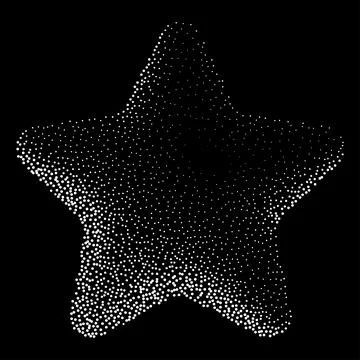 Star made of white stipple dots Stockillustratie