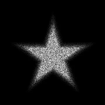 Star made of white stipple dots Stockillustratie