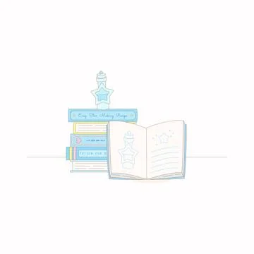 Star magic potion book Stock Illustration
