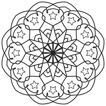 Star mandala design vector on a white background. Stock-Illustration