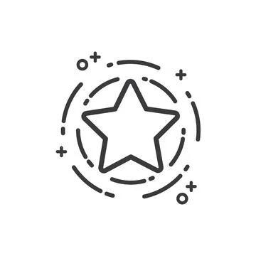 A star with many elements, isolated vector. Stock Illustration