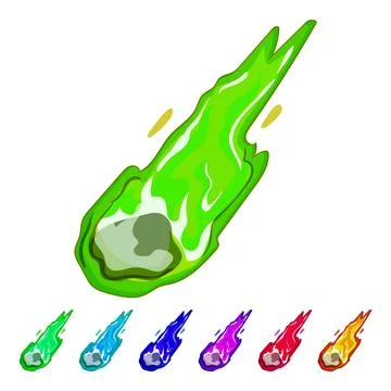 Star meteor cartoon vector graphic Stock Illustration