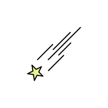 Star, meteor color gradient vector icon Stock Illustration