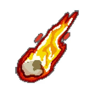 Star meteor pixel art vector illustration Stock Illustration