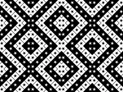 Star Motifs Pattern Stock Illustration