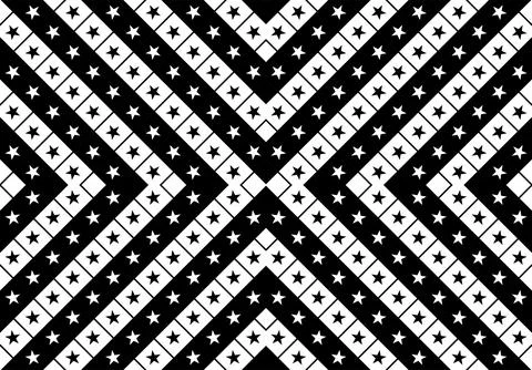 Star Motifs Pattern Stock Illustration