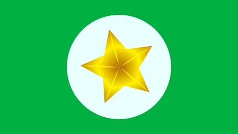Star moving sticker icon Stock Footage 222939952