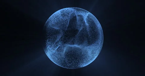 A star with a moving surface that emits blue rays. 4k. Stock Footage 241792926