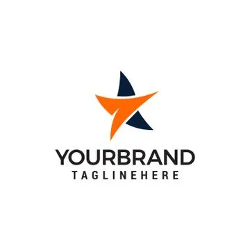 Star moving symbol logo vector template design Stock Illustration