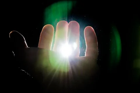 Star in my hand. Stock Photos