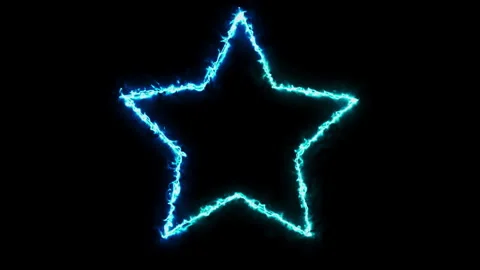Star neon light motion Stock Footage 249234850