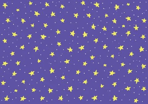 Star night pattern template baby children kids Stock Illustration