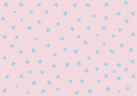 Star night pattern template baby children kids Stock Illustration