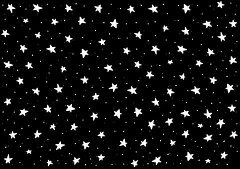 Star night pattern template baby children kids Stock Illustration