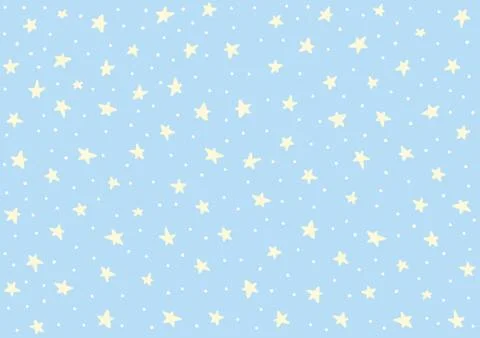 Star night pattern template baby children kids Stock Illustration