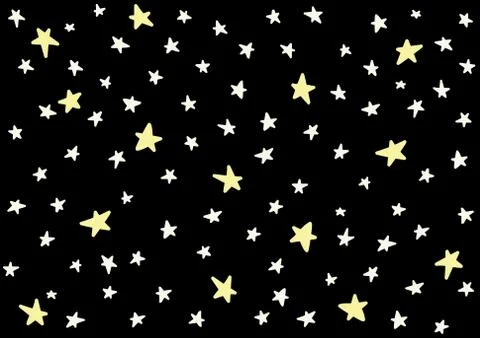 Star night pattern template baby children kids Stock Illustration