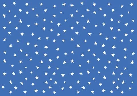 Star night pattern template baby children kids Stock Illustration