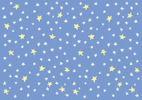 Star night pattern template baby children kids Stock Illustration