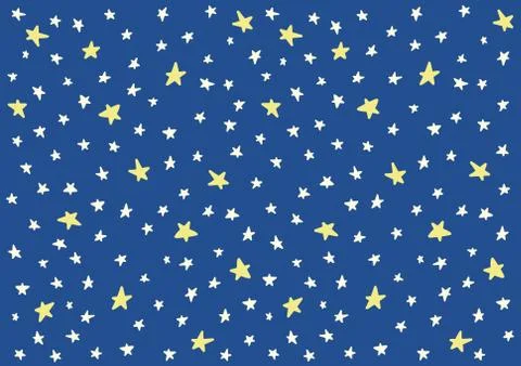 Star night pattern template baby children kids Illustrazione stock