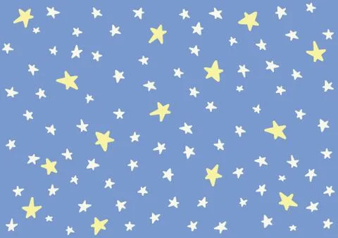 Star night pattern template baby children kids Stock Illustration