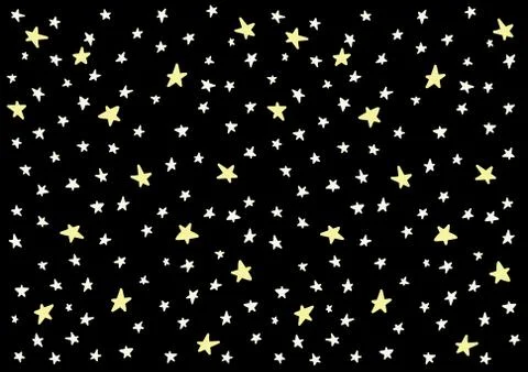 Star night pattern template baby children kids Stock Illustration