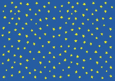 Star night pattern template baby children kids Stock Illustration