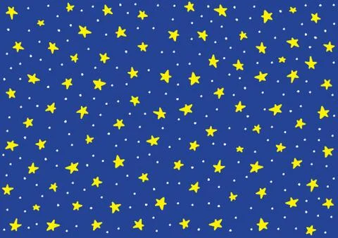 Star night pattern template baby children kids Stock Illustration