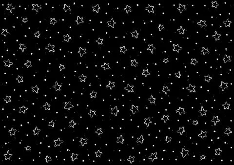 Star night pattern template baby children kids Stock Illustration