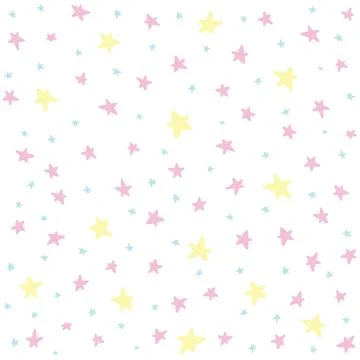 Star night seamless pattern template baby children kids Illustrazione stock