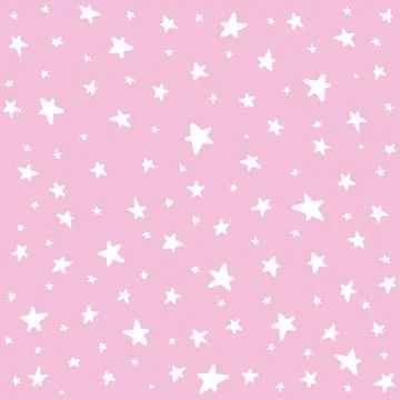 Star night seamless pattern template baby children kids Stock Illustration