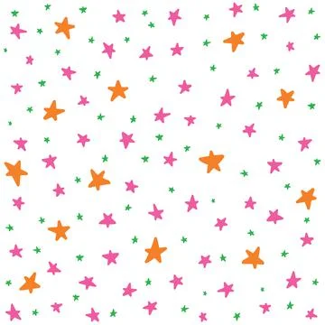 Star night seamless pattern template baby children kids Stock Illustration