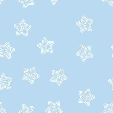 Star ocean line seamless pattern Illustrazione stock