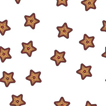 Star ocean vector seamless pattern Illustrazione stock