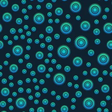 Star or sun shape seamless pattern. Abstract geometric shape texture. Effect  イラスト素材