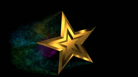 Star with particle trails Stock Footage 12231619