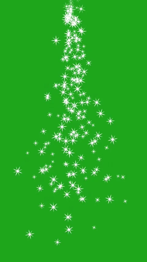 Star Particles Falling Motion Graphics on Green Screen Background Stock Footage 317220111