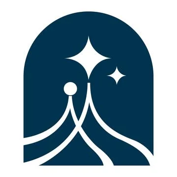 Star Path Future Vision Logo Design Creative Vector Stock Illustration