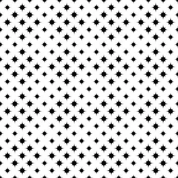 Star pattern background - black and white abstract vector illustration Stock Illustration