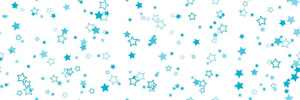 Star pattern background for wide banner. Seamless stars background. Vector .. Illustrazione stock