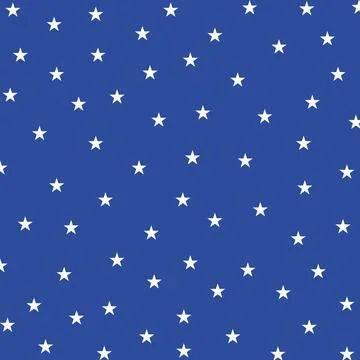 Star pattern on blue background. America 4th of July Memorial or Independence Stock Illustration