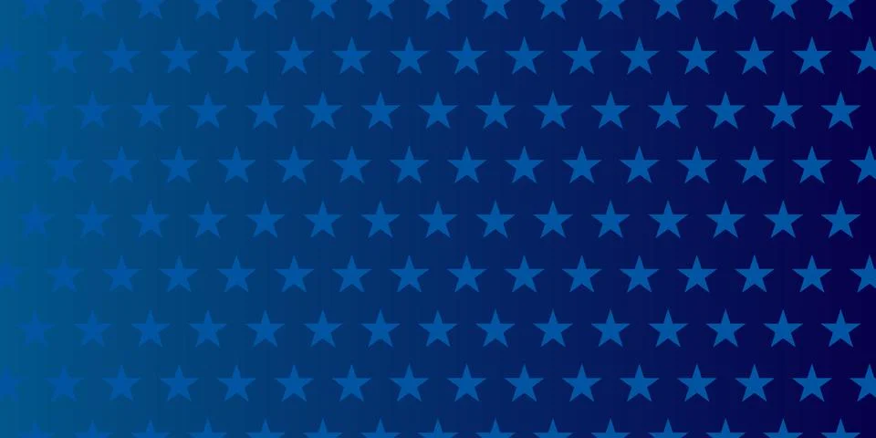Star pattern on blue gradient background. America 4th of July Stock Illustration