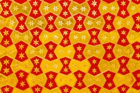 Star pattern in the ceiling at the topkapi palace Foto stock