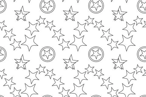 Star Pattern for Childrens Coloring 스톡 일러스트