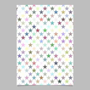 Star pattern flyer design - vector document background Illustrazione stock