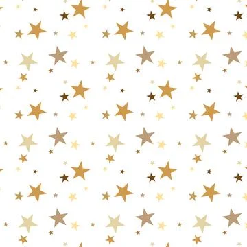 Star pattern. Gold stars vector background Stock Illustration