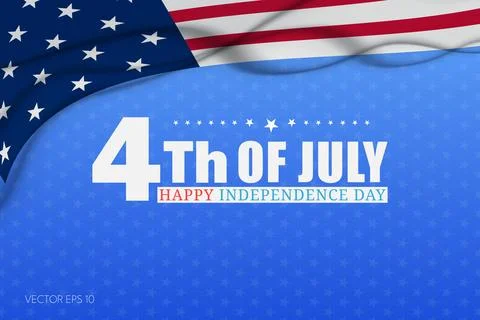 Star Pattern Independence Day Celebration Poster Stock Illustration