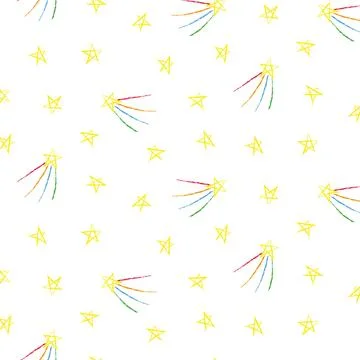 Star pattern on isolated background, childish design with rainbow elements,.. 스톡 일러스트